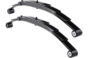 GEARCESS Trailer Leaf Spring 4 Leaf Double Eye 1750 lbs Cap for 3500 lbs Axle Suspension 25-1/4" Length fits for SW4B - Set 2