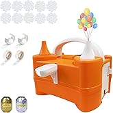 Balloon Pump Electric Kit, Portable Dual Nozzle Electric Balloon Inflator and Balloon Tying Tool in One, 110V 600W, Air Pump