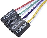 Wresetly 2 Pieces PC ATX Power Reset Switch Cable Red Green LED 65cm view 3