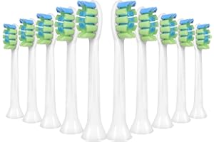 Toolsy 10 PCS Replacement Heads Compatible with 7am2m AM100/AM101/AM105/AM111 Electric Toothbrush, 10 Count (White)