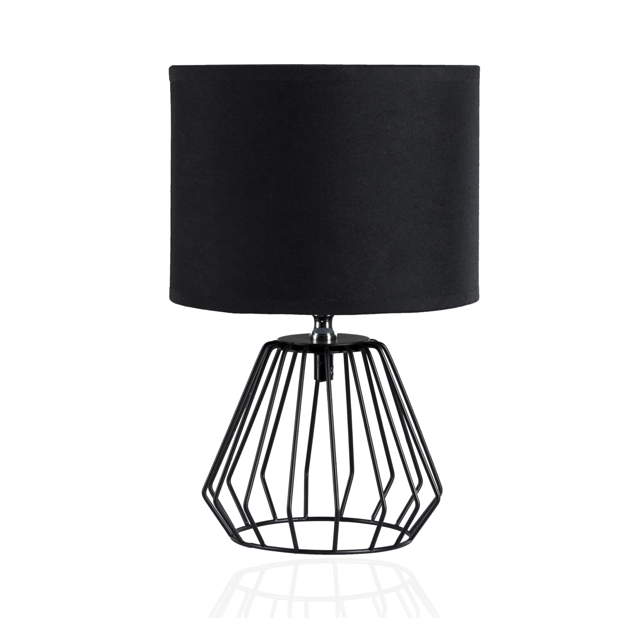 Pauleen 48016 Shiny Diamond table lamp max. 20W table lamp for E27 lamps bedside lamp black 230V metal/fabric without bulb