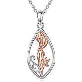 KQF Fox Necklace for Women Sterling Silver Fox Pendant Jewelry Gifts for Women