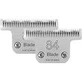 2PCS T84 Blade Dog Grooming Blades Compatible with Andis Dog Clipper | Dog Clipper Blades Compatible with Wahl KM-10 Series Clippers, Oster A5,Size-T-84 3/32-Inch Cut Length