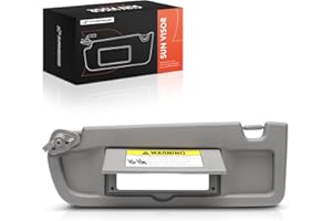 A-Premium Driver Left Side Sun Visor Compatible with Honda Civic 2006 2007 2008 - with Vanity Mirror, Dark Gray Color - Repla
