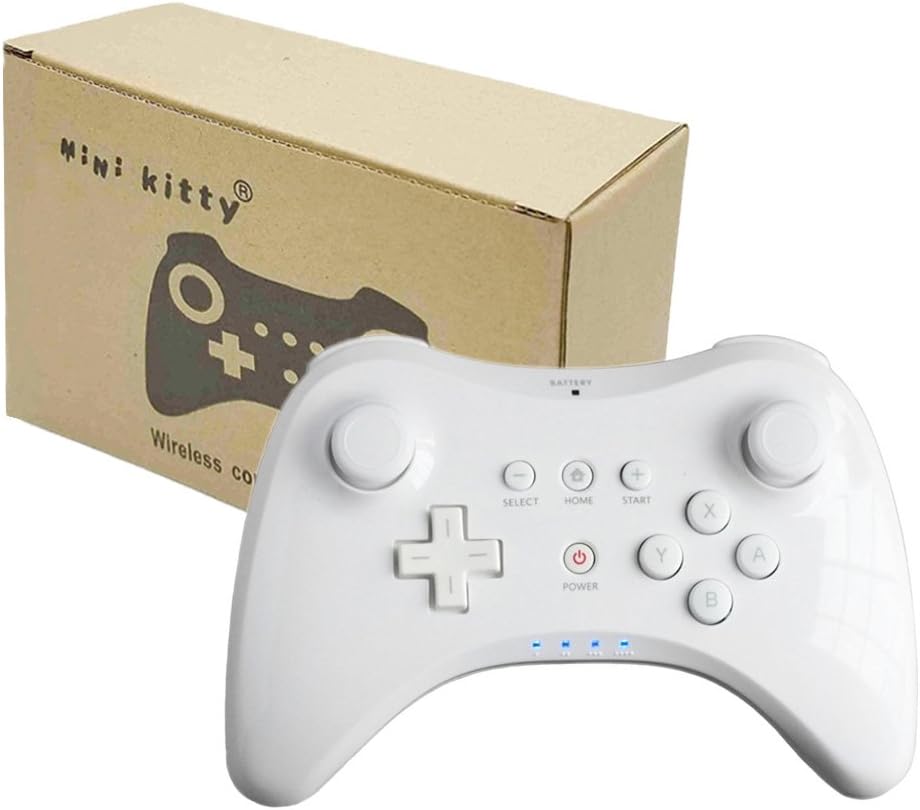 Mini Kitty White Wii U Pro Controller Dual Analog Wireless Joystick Game Pad Controller for Wii U Pro