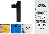 Rubigo Black Door Numbers 0-99 A-D 3in Self Adhesive 7.5cm x 5cm view 1