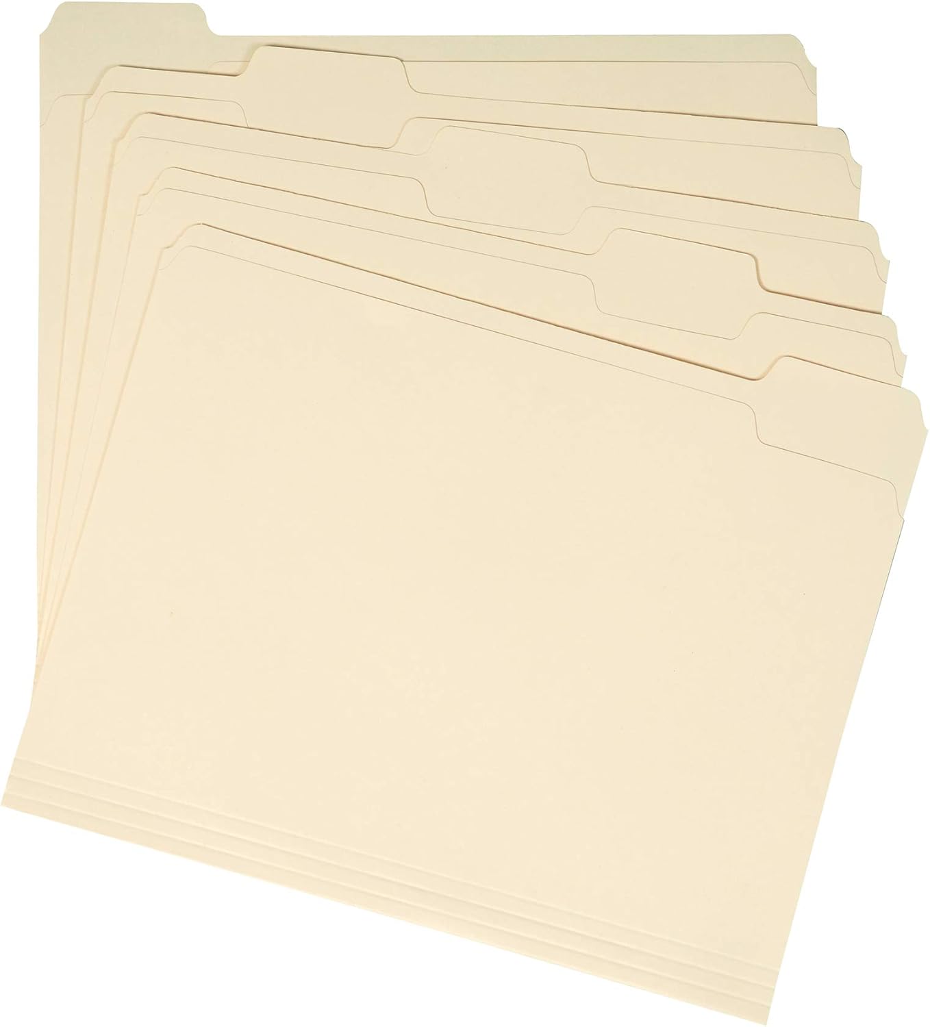 Basics File Folders - 1/5 Tab, Manila, Letter Size, 36-Pack : Office Products