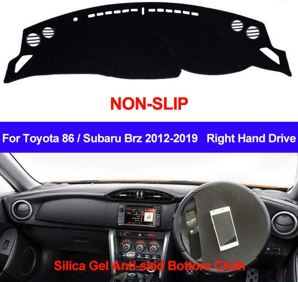 GYYBPDZPZ For Toyota 86 GT86 FT86 Subaru Brz 2012 2013 2014 2015 2016 2017 2018 2019 Dash Mat DashMat Silicone Car Dashboard Cover