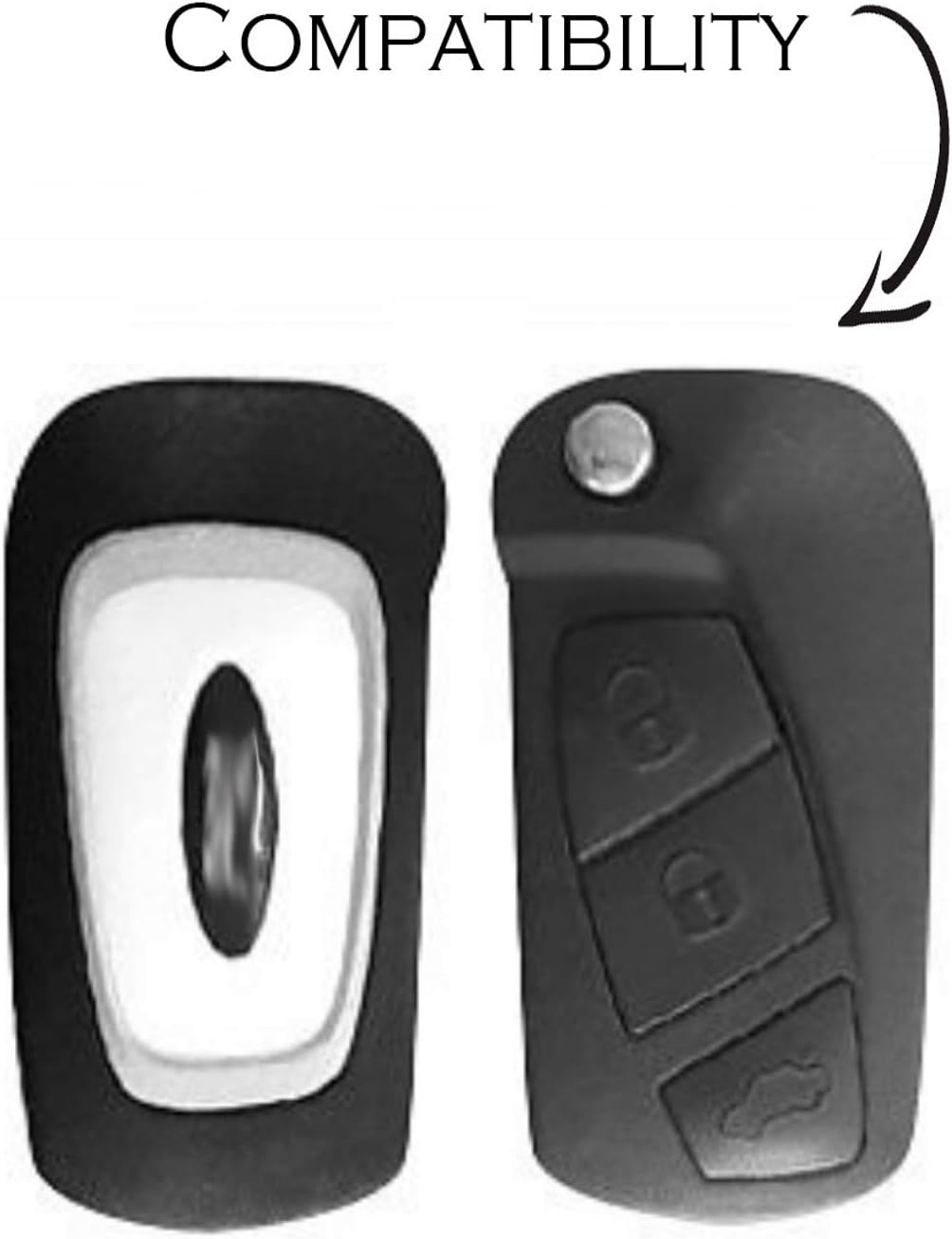CoverYourKey Finest-Folia - FE - Silicone Case for 3 Buttons Car Key Black - Image 5