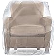 Heavy Duty Plastic Chair Covers Protectors,Extra Thick Large Chair Furniture Storage Bags For Moving,Waterproof Recliner Cover Plastic Covers For Furniture,Clear Moving Bags for Armchair or Recliner