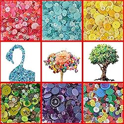 600-700Pcs Blue Buttons for Crafts Bulk Royal Blue