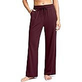 SANTINY Women's Soft Sweatpants Lightweight Yoga Lounge Casual Pants Stretch Open Bottom Sweat Pants for Women with Pockets