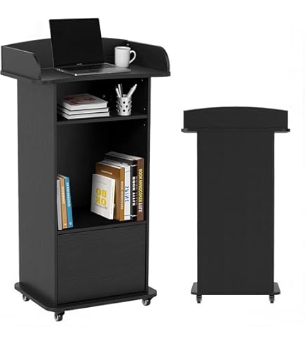 Amazon.com: Podium Stand Portable with Wheels, Floor Stand for