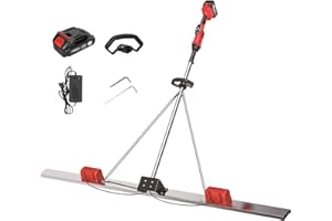 Concrete Vibrating Tool, Leveling Tamper Ruler, 21V 6000RPM, 59in Stainless Steel Board, 7500mAh Large-Capacity Battery Cruis