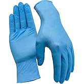 SLICK KIT Disposable Nitrile Gloves, 5Mil Latex-Free Powder-Free Industrial Gloves for Cleaning Automotive, Non-Sterile (Blue, Medium/8 (Pack of 100))