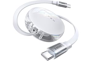 LISEN 240W Retractable USB C Cable, USB C to USB C Car Charger Retractable Cord, Retractable iPhone Charger Cord Fast Charging for iPhone 15 Pro Max Plus/iPad/MacBook/Samsung S24, Travel Essentials