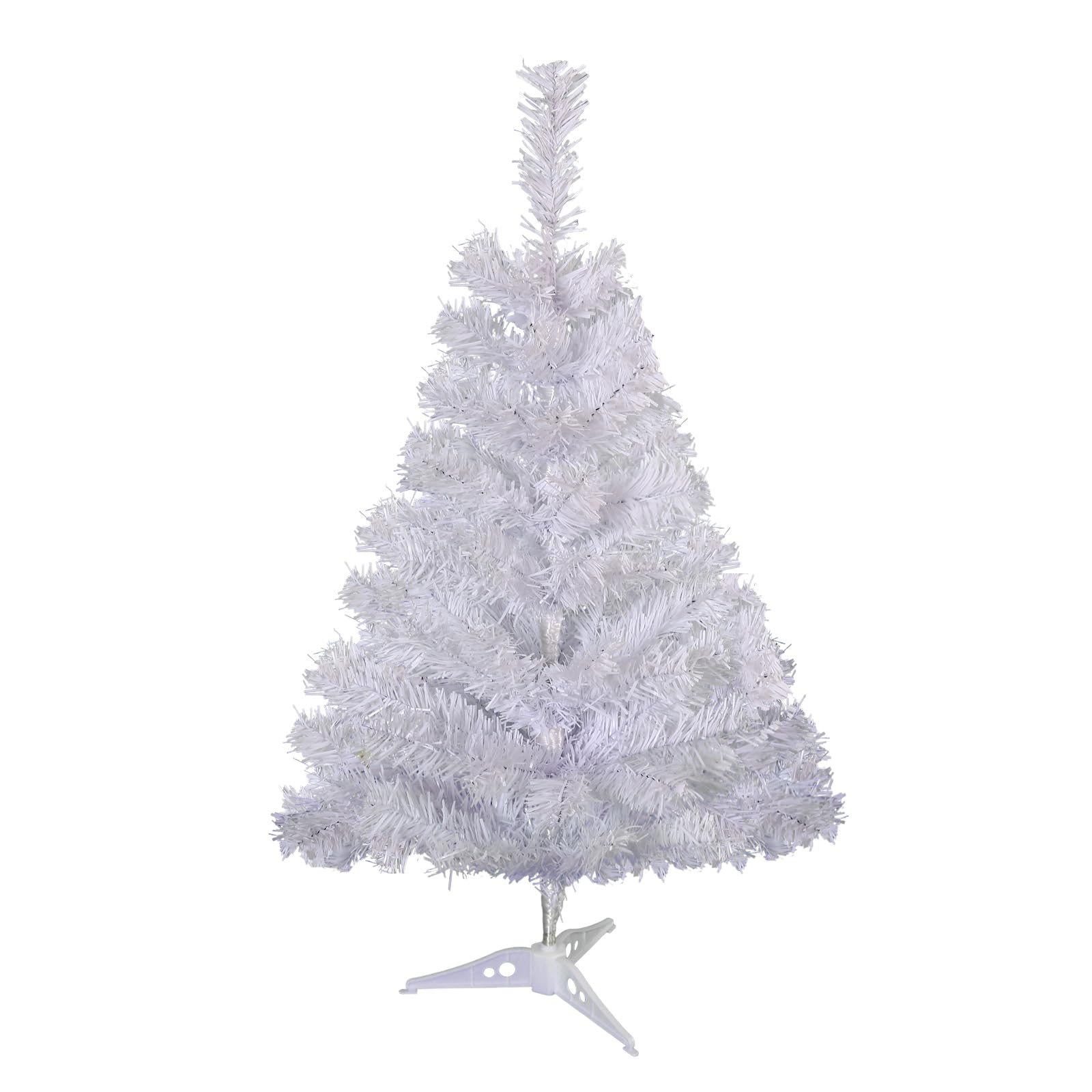 Photo 1 of 2ft White Artificial Christmas Tree,Mini Tabletop Xmas Pine Tree with 80 Branch Tips and Plastic Stand for Indoor and Outdoor Decoration