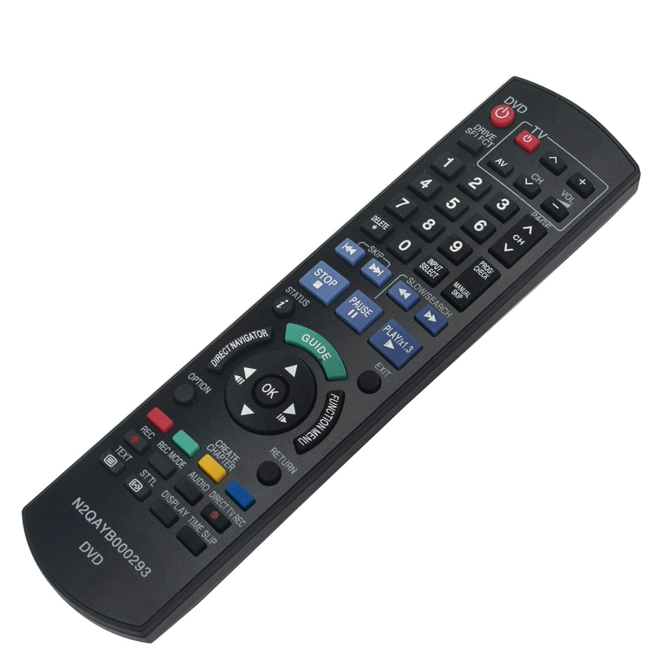 VINABTY N2QAYB000293 Replacement Remote Control Fit for Panasonic DVD Recorder DMR-XW400 DMR-XW400EF