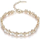 TIMEMATRIX Green/Red/Blue/White/Orange Lucky Straw Bracelet with Cubic Zirconia Gemstones for Women for Gift.