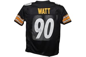 DENVERAUTOGRAPHS TJ Watt Autographed/Signed Pro Style Black XL Jersey BAS