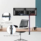 Bracwiser Dual Fully Adjustable Monitor Arm Stand MD7842 31.5 Inch Pole view 6