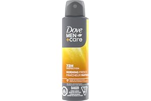 Dove Men+Care Morning Fresco 72h Men's Dry Spray Antiperspirant Deodorant with Non-Irritant Formula, 1/4 Moisturizing Cream a