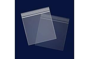 500 Count - 1.5" x 1.5", 2 Mil Clear Plastic Reclosable Zip Poly Bags with Resealable Lock Seal Zipper for Photo, Jewelry