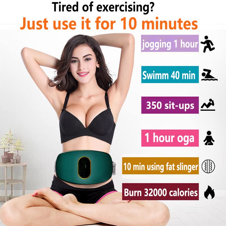 YZJSM Massage Belt, Keep Fit, Adjustable Vibration Massage, Massage Belly Fat, Great Gift for Your Partner, Relieve Fatigue, Portable Belly Massager