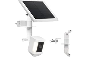 BECOMFY 2-in-1 No-Drill Gutter Mount Bracket for Ring Cameras & Solar Panels | 360° Adjustable Outdoor Security Camera Mount, Weatherproof Universal Compatibility