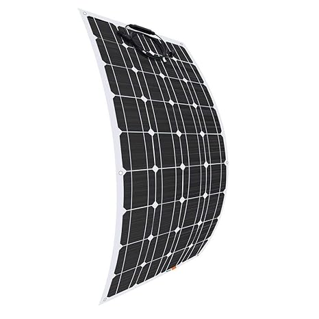 Giosolar 100W, 12V flexibles Solarmodul, hohe leistungsfähige monokristalline Solar-PV-Platte für Wohnmobil, Wohnwagen, Campe