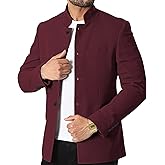 THWEI Mens Casual Suit Blazer Jackets Stand Collar Business Sport Coats