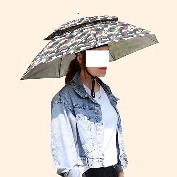 En Plein Air Grand Double Couche De Pêche Parapluie Chapeau
