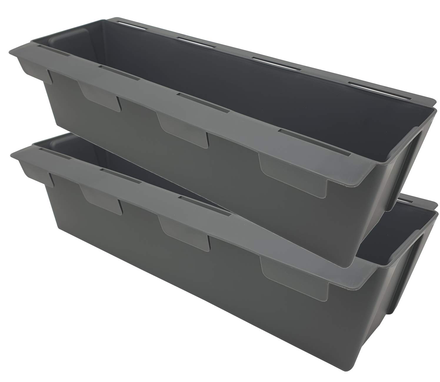 Pilix Pallets, Flower Box, Euro Pallet with Patented Plug-In System, Anthracite Plant Box, Plastic Inserts for Euro Pallets, Flower Boxes, 37 cm, 2 Pieces