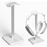 Cewomuc Headphone Stand - Headset Stand with Aluminum Hanger, Headphone Holder for AirPods Max, Sony, Bose, Beats and More (White)