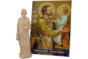 VILLAGE GIFT IMPORTERS 3" Saint Joseph Statue | Home Seller Kit | 1 or 5 Pack | Durable and Detailed Resin Material | Real Au