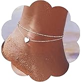 FindChic Stainless Steel Ankle Bracelets for Women, Waterproof Figaro/Cuban/Box/Beaded Chain Anklets, Summer Beach Foot Jewelry, 8.5''-10.5'' Adjustable Length, with Gift Box