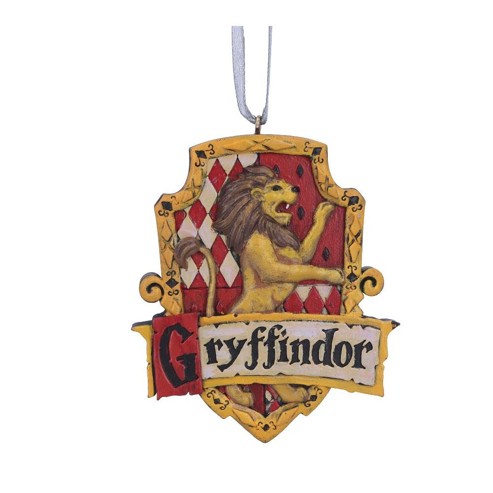 Nemesis Now Harry Potter Gryffindor Crest Hanging Ornament 8cm, Red