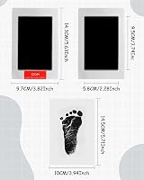 MOXTOYU Baby Handprint & Footprint Kit 3 Inkless Pads 6 Frames Clips view 2