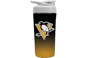 Sok It BotlSok NHL Hockey Protein Blender Shaker Bottle Sleeve Insulated Neoprene Cover (Pittsburgh Penguins, Fits 28oz Blender)