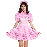 GOceBaby Women Lockable Maid Light Pink Stain Dress Uniform Costume