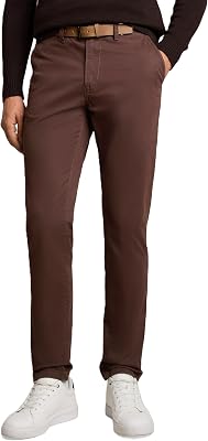 Herren Slim Chino Hose mit Gürtel