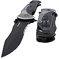 TAC-FORCE Extra Large Grey 10.5" Every Day Carry Hunting, Outdoor Rescue Style Folding Pocket Knife
