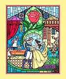 Beauty and The Beast Stained Glass Fabric Panel by Springs Creative and Licensed by Disney 36