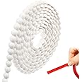 Leinuosen Flexible Molding Trim Peel and Stick for Walls 118.11 Inch Decorative Bead Pearl DIY Wall Trim for Bathroom Mirror Frame Border Backsplash Tile Ceiling Cabinet TV Wall Edge (15 mm Width)