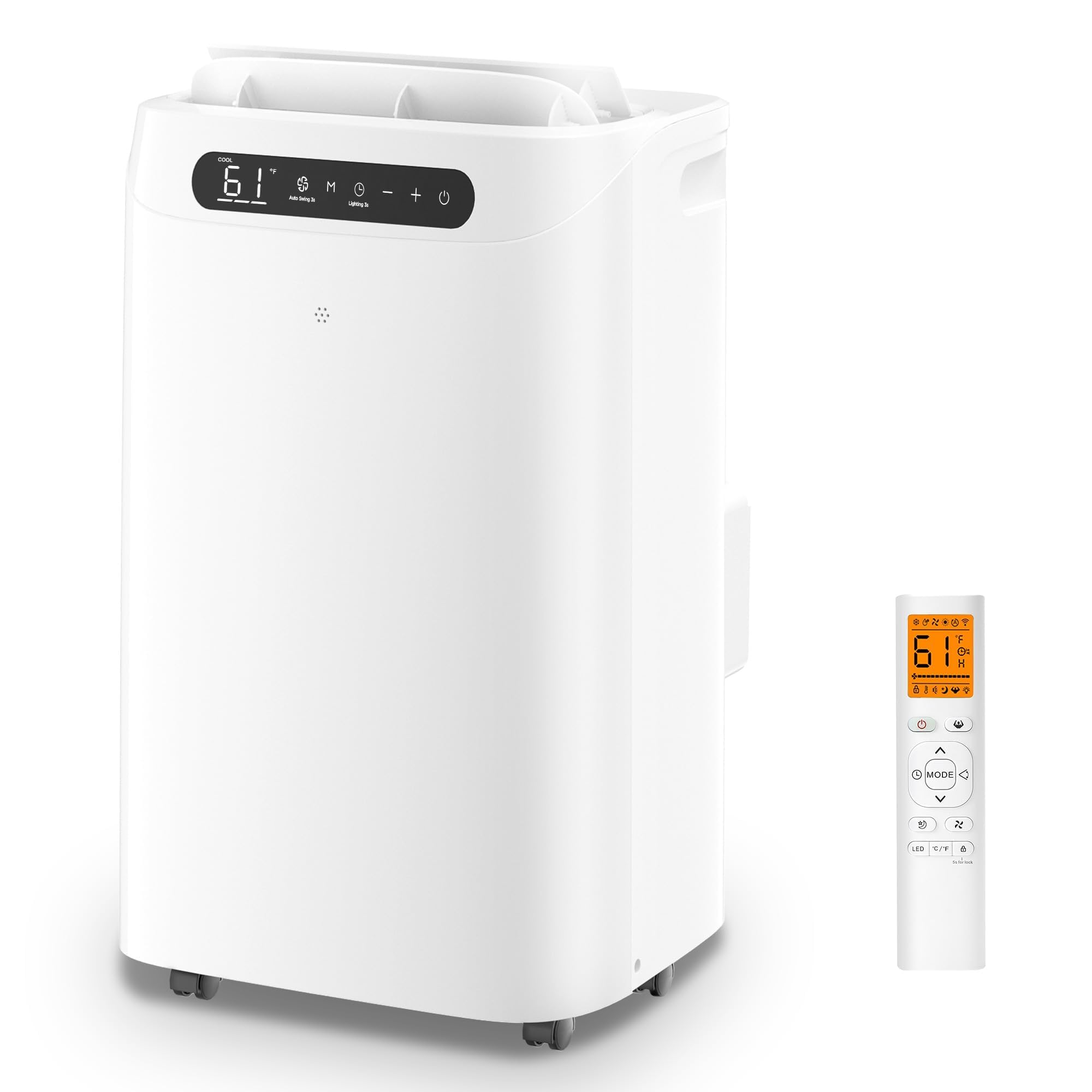 Photo 1 of ***This item was missing the remote and malfunctions sends off a code F1 minutes after plugging it up**14000 BTU Portable Air Conditioners with Heater,Cools Up to 700 Sq.Ft, Quiet Portable AC Unit with Remote Control & Installation Kits for Large Rooms,Wh