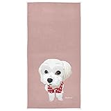 Pfrewn Maltese Dog Puppy Hand Towels for Bathroom