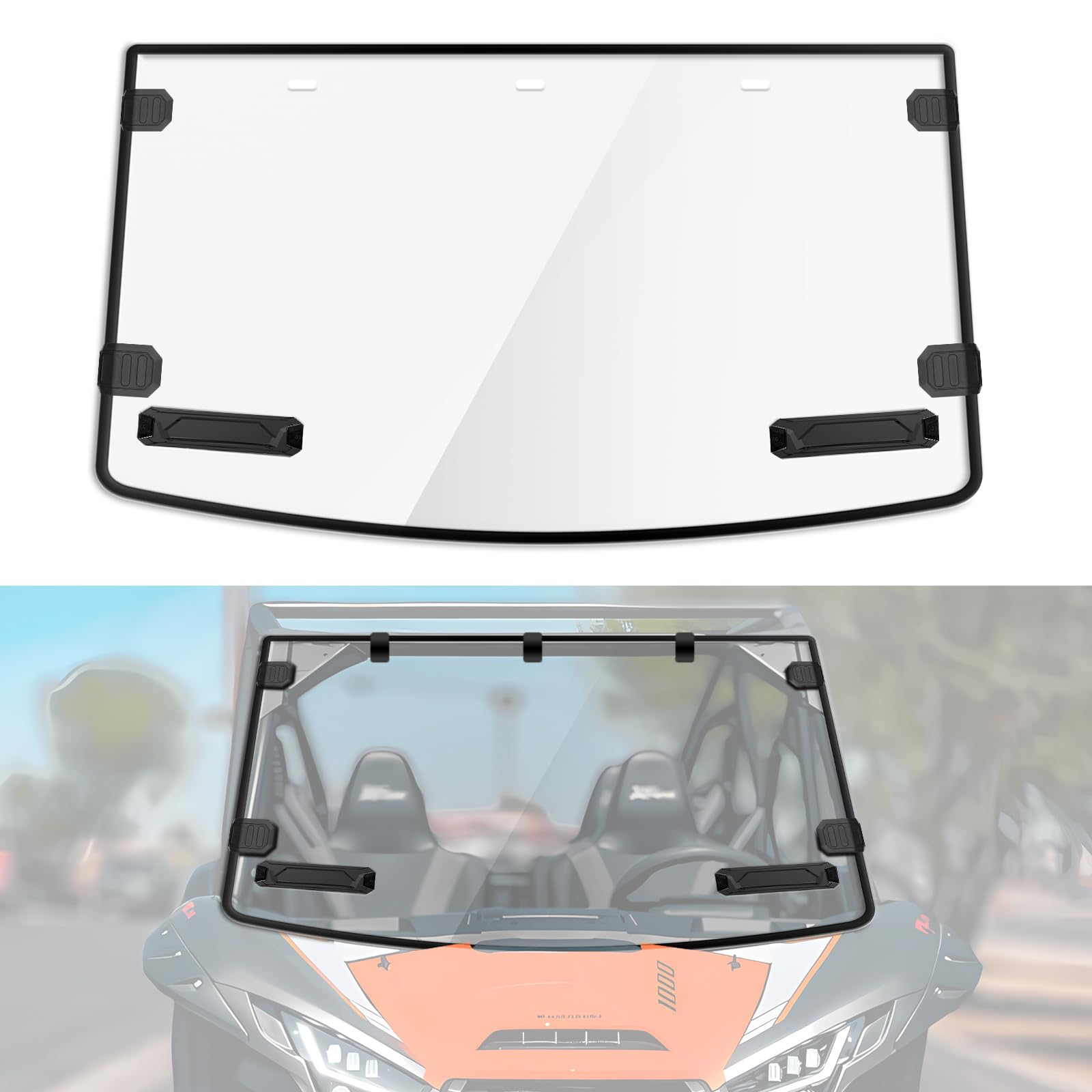 XUTVOTOR Full Windshield for Kawasaki Teryx KRX