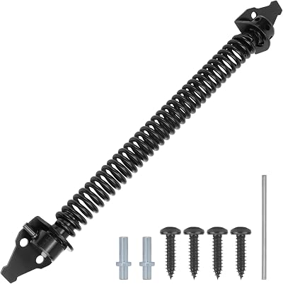 QWORK 14 Inch Heavy Duty Self Closing Gate Spring Carbon Steel Garden Fence