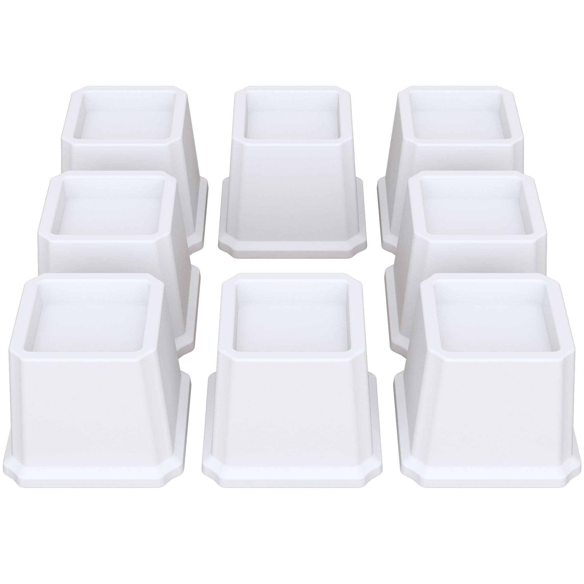 Lutown-Teen Bed Risers 3 inch Heavy Duty Furniture Risers for Sofas, Chair Risers Sofa Risers Table Risers Set of 8 Pack, White