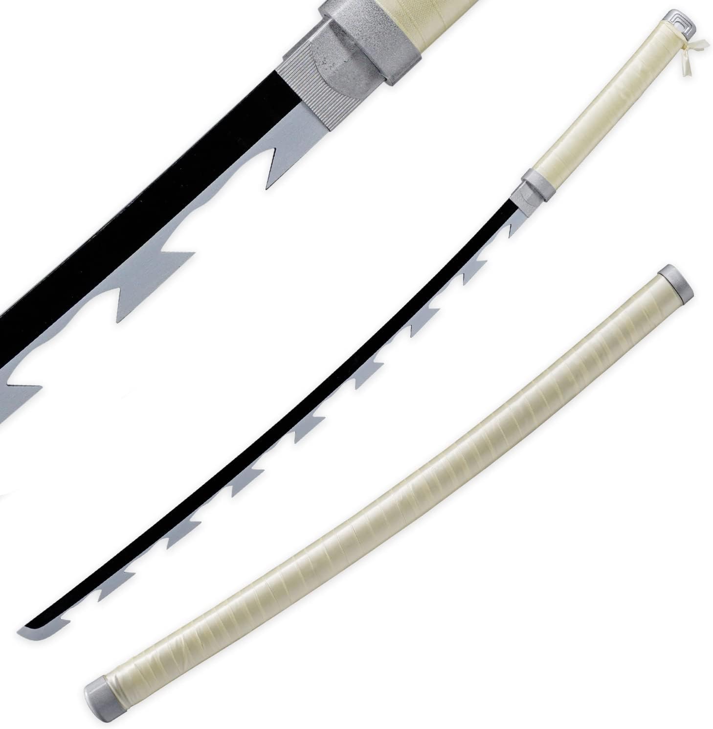 Loocaa Animes Sword Stocking Fillers - Sword Bamboo Sword Kids Teenager Cosplay Sword Halloween Christmas Party Anime Tanjiro Cosplay - Size 76 cm For Child (Hashibira Inosuke)